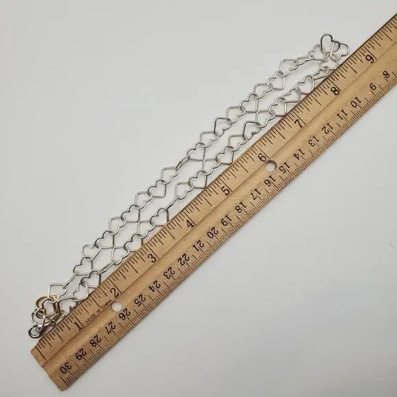 Milor Italy 925 Sterling Silver Open Heart Links 18” Necklace 20.5 Grams - Picture 7 of 8